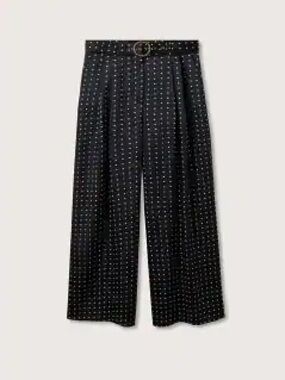 Mango Black and White Polka Dot Pants